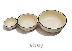 Set of 3 ceramic Dotted Serving Bowl Katori Vati For Soup Dessert Curry