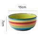 Set of 4 Bright Coloured Large Ceramic Cereal Bowls Soup Bowls