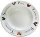 Set of 4 matching 8.5 ceramic pasta bowl with chicken design and pasta wording