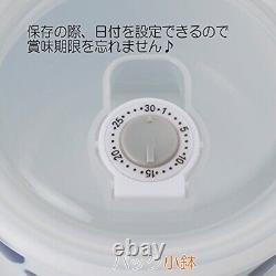 Set of 6 Hasami Ware Ceramic Storage Bowl WithLid Rice Bowl Styllish Flower Japan