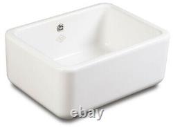 Shaws Classic Butler 600 (scbu600wh), 1.0 Bowl White Ceramic Sink Sh21118