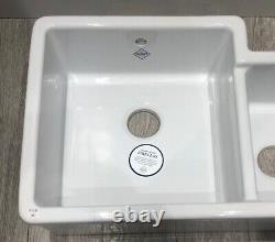 Shaws Of Darwen SCBH760WH Brindle 800 White 1.5 Bowl Sink Inset Or Undermount