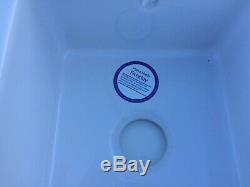 Shaws ceramic Belfast sink, double bowl, 800mm 2 overflows incl