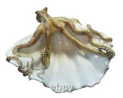 Shayne Greco Giant Clam Bowl with Octopus White