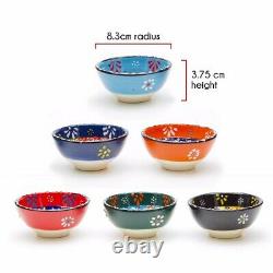 Small Ceramic Bowls Set of 6-Snack Bowls for Tapas, Nuts, Decorative, Style, Dishes