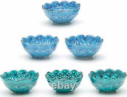Small Ceramic Bowls Set of 6-Snack Bowls for Tapas, Nuts, Decorative, Style, Xmas