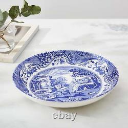 Spode Blue Italian 23cm Ceramic Pasta Bowls Dishes Set of 4 Blue & White Pattern
