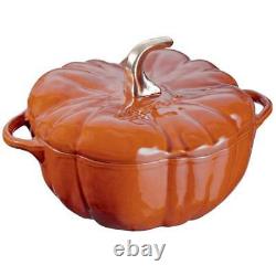 Staub Pumpkin 5pcs Set (1 Cast iron Cocotte+4 serving bowls)