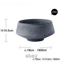 Stone Grey Ceramic Bowl Porcelain Ware Frosted Dinnerware Food Serving Tableware