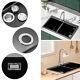 Stone Resin Dual Bowls Catering Kitchen Sink Inset/Undermount Drainer with Waste