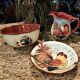 Susan Winget Certified International Le Rooster Bowl Set with Pitcher