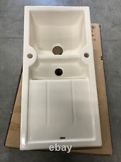 Thomas Denby Harmony 1.5 Bowl Magnolia Ceramic Kitchen Sink MH24039