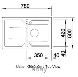 Thomas Denby Harmony Compact SB Grey Ceramic Kitchen Sink MH24038