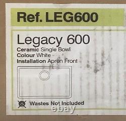 Thomas Denby Legacy 600/LEG600 White Ceramic Single Bowl Apron Front Butler Sink