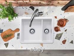 Thomas Denby Metro 1.5 Bowl Inset or Undermount Ceramic Kitchen Sink 595 x 460mm