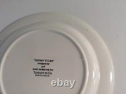 Tiffany Tulips Ceramic Plate & Bowl Set. Tiffany & Co, Made in England