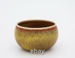 Unique Yellow Ceramic Bowl Carl-Harry Stålhane Rörstrand Scandinavian Modern