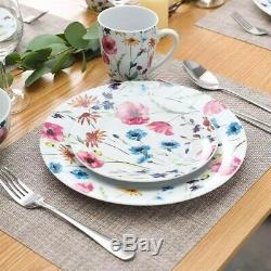 VEWEET Doris 32 Piece Ceramic Porcelain Dinner Dinnerware Set Plate Bowls