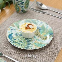 VEWEET Turkish 32 Piece Ceramic Porcelain Dinner Dinnerware Set Plate Bowls