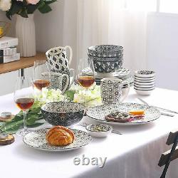Vancasso 32pcs Japanese Porcelain Crockery Dinnerware Set Dinner Plate Bowl Mugs