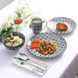 Vancasso 32pcs Japanese Porcelain Crockery Dinnerware Set Dinner Plate Bowl Mugs