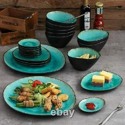 Vancasso AQUA Stoneware Vintage Tableware Set Ceramic Dinner Plates Bowls Dishes