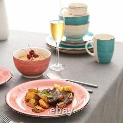 Vancasso Bella 4 Colours Dinner Set Handpainted Ceramic Service Plates Bowls Mug