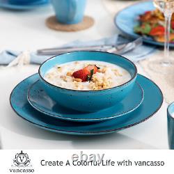 Vancasso Blue Dinnerware Set 32pc Ceramic Tableware Plates Bowls Mugs for 8