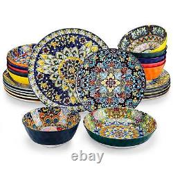 Vancasso Ceramic Dinner Set Stoneware Bohemian Style with Dinner Plate Bowl