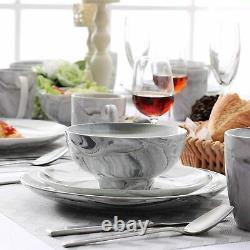 Vancasso Clay Grey 32pcs Porcelain Tableware Set Dinner Dessert Plates Bowl Mugs