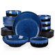 Vancasso Dinner Set Ceramic Dinnerware Tableware Set Plates Bowls Cups Blue