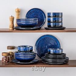 Vancasso Dinner Set Ceramic Dinnerware Tableware Set Plates Bowls Cups Blue