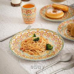 Vancasso Mandala 32pc Ceramic Dinner Set Yellow Dining Plates Bowl Mug Tableware