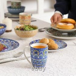 Vancasso Mandala 32x Multi-colour Crockery Set Ceramic Plates Bowl Mug Tableware
