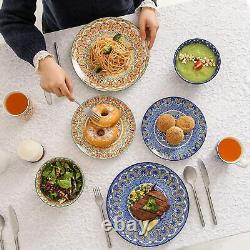 Vancasso Mandala 48pcs Ceramic Dinnerware Set Kitchen Dinner Dessert Plate Bowl