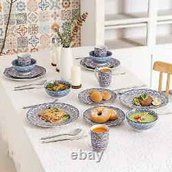 Vancasso Mandala Turquoise Plates Bowls Crockery Dinner Set Dinnerware 32pcs