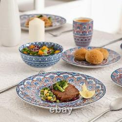 Vancasso Mandala Turquoise Plates Bowls Crockery Dinner Set Dinnerware 32pcs