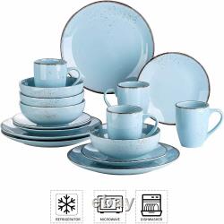 Vancasso NAVIA Ceramic Tableware Set Dinnerware Service Plates Bowls Mugs Blue