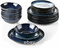 Vancasso Starry 24X Porcelain Stoneware Set Glaze Dinner Dessert/Side Plate Bowl