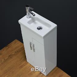 Vanity Unit Basin Sink Floor Mounted Cloakroom Square Right Bowl 400mm FS40