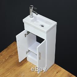 Vanity Unit Basin Sink Floor Mounted Cloakroom Square Right Bowl 400mm FS40