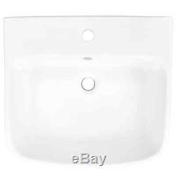 VidaXL Wall-mounted Basin Ceramic White 500x450x410mm Bathroom Sink Wash Bowl