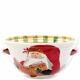 Vietri Old St. Nick Handled Medium Bowl with Santa Reading