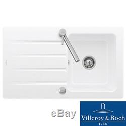 Villeroy & Boch Architectura 50 1.0 Bowl White Ceramic Kitchen Sink NO WASTE