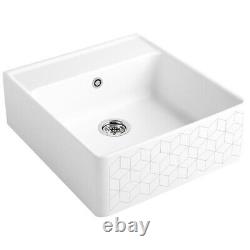 Villeroy & Boch Butler 60 1.0 Bowl Deco White Mosaique Ceramic Sink NO WASTE