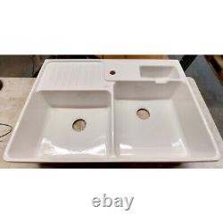 Villeroy & Boch Butler 90 2.5 Bowl White Ceramic Kitchen Sink NO WASTE
