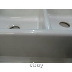 Villeroy & Boch Butler 90 2 Bowl White Ceramic Kitchen Sink Graded Refurbished