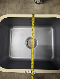 Villeroy & Boch Ceramic Single Bowl Square Grey Sink 545 x 440 x 200 mm