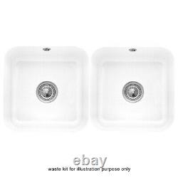 Villeroy & Boch Cisterna 2 Bowl White Ceramic Undermount Kitchen Sink NO WASTE