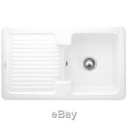 Villeroy & Boch Condor 50 1.0 Bowl White Ceramic Kitchen Sink LHD NO WASTE